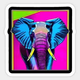 Bold Comic Book Style Elephant (MD23Ar070b) Sticker